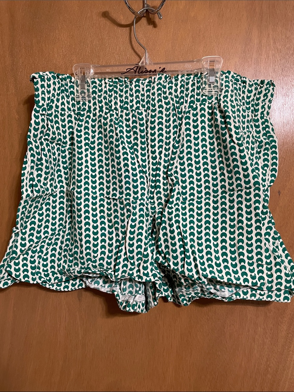 a new day Green and White High-Waist Patterned Shorts